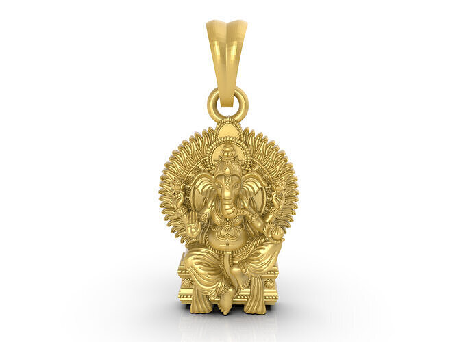 Ganesh pendant 3D-print file-1 3D print model