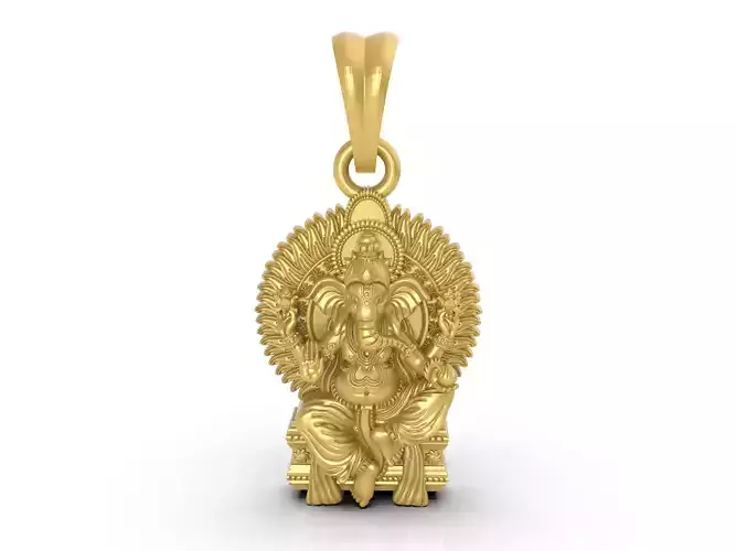 Ganesh pendant 3D-print file-1