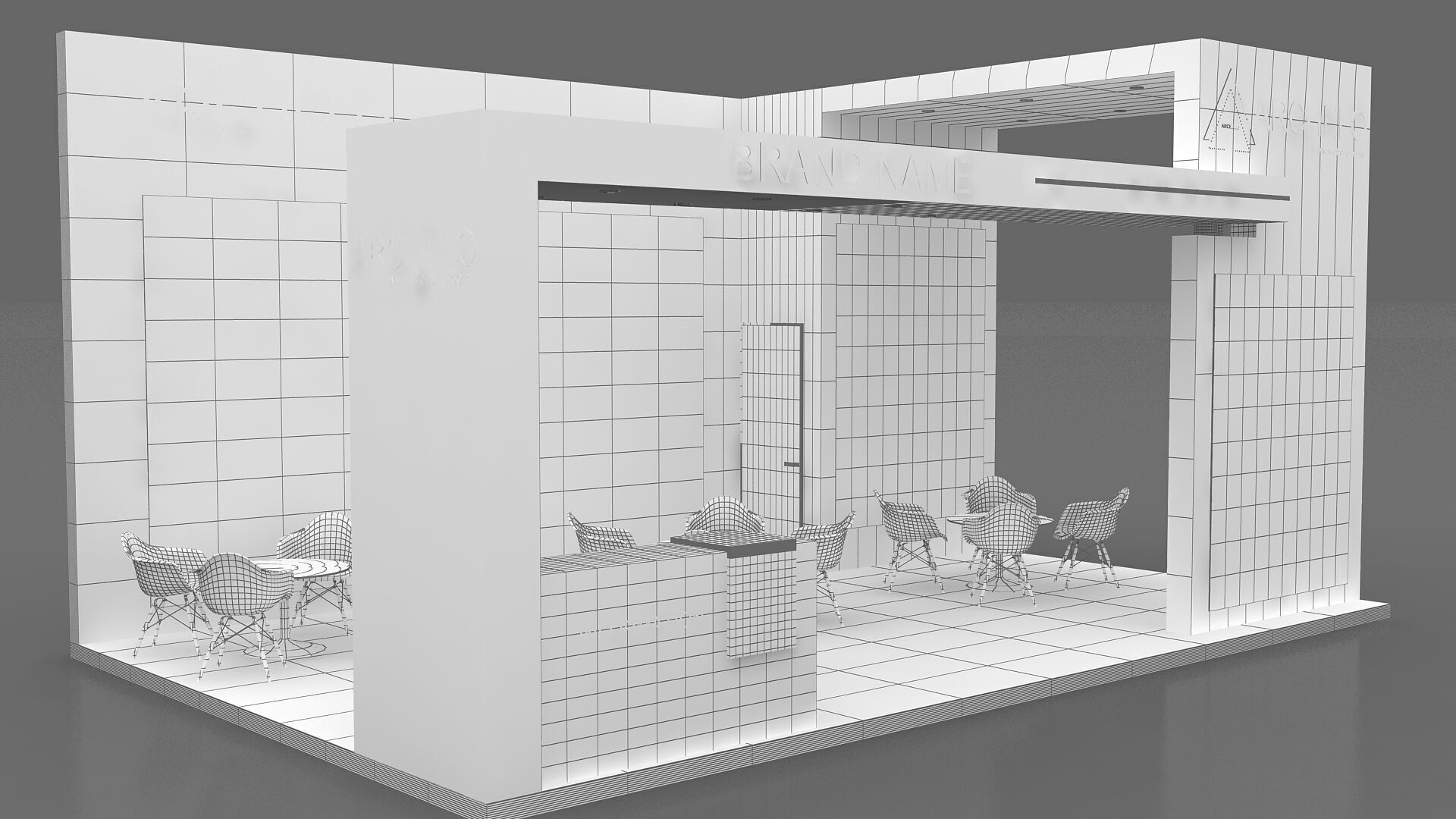 Booth Exhibition Stand 3D model 3D model_6