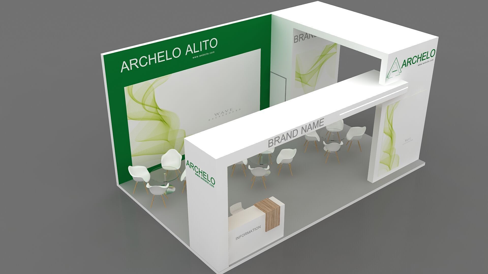 Booth Exhibition Stand 3D model 3D model_5