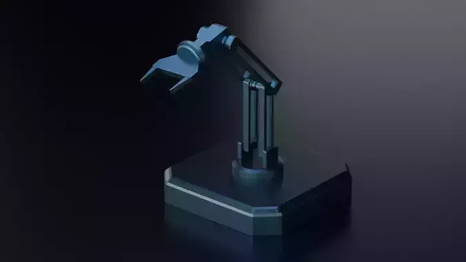 Low Poly Robotic Arm Model