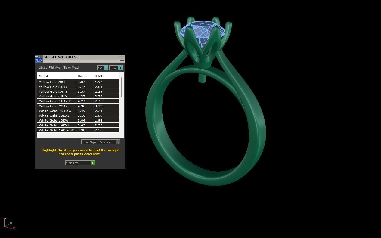 Solitaire Engagement Ring 3D print model_19