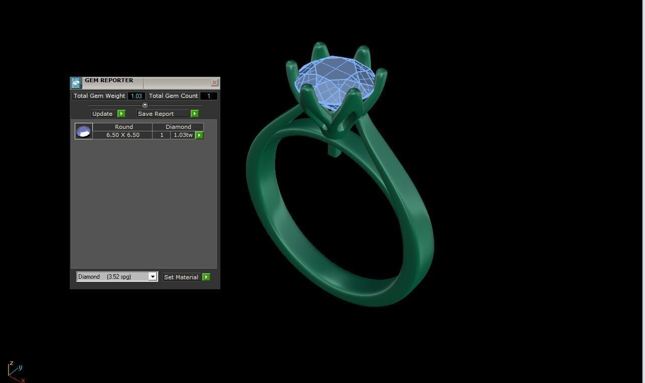 Solitaire Engagement Ring 3D print model_18
