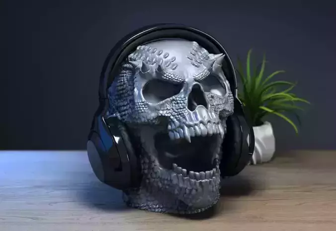 Skull dragon scream  headdphone Stand