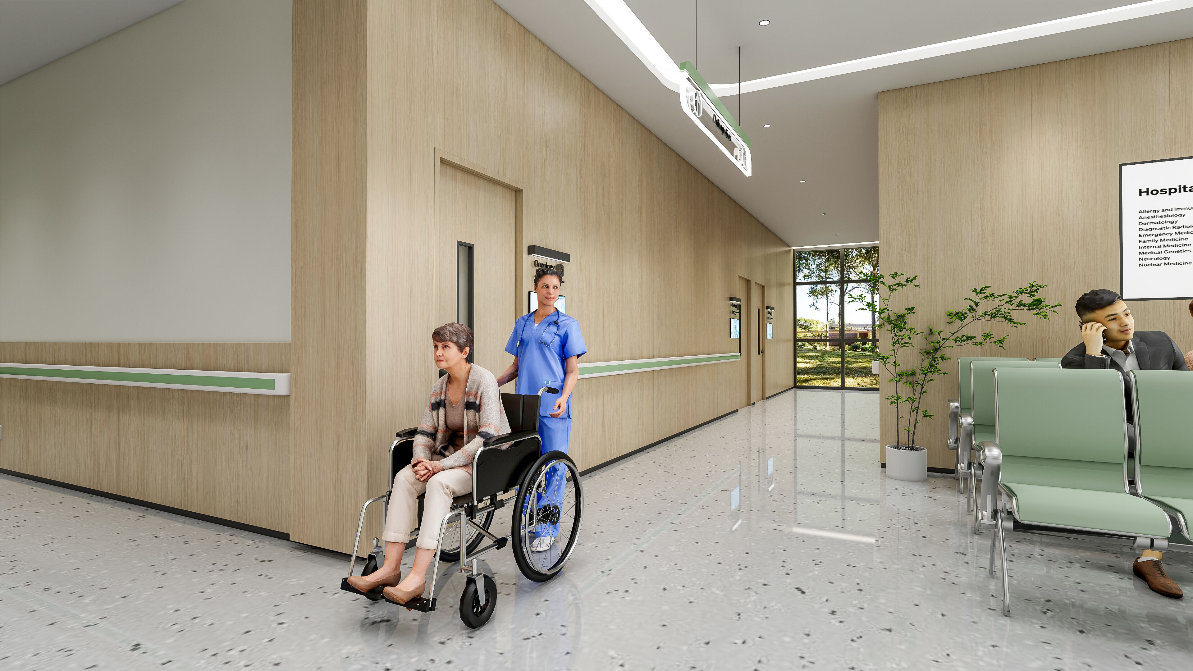 Hospital lobby reception hall 9 3D model_14