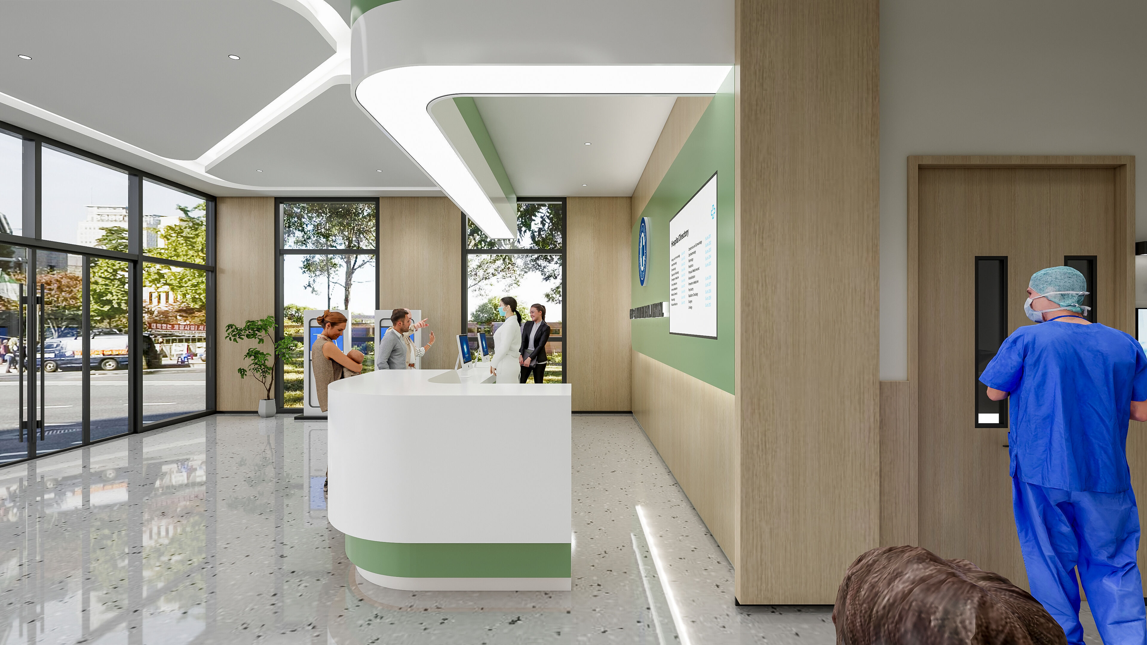 Hospital lobby reception hall 9 3D model_20