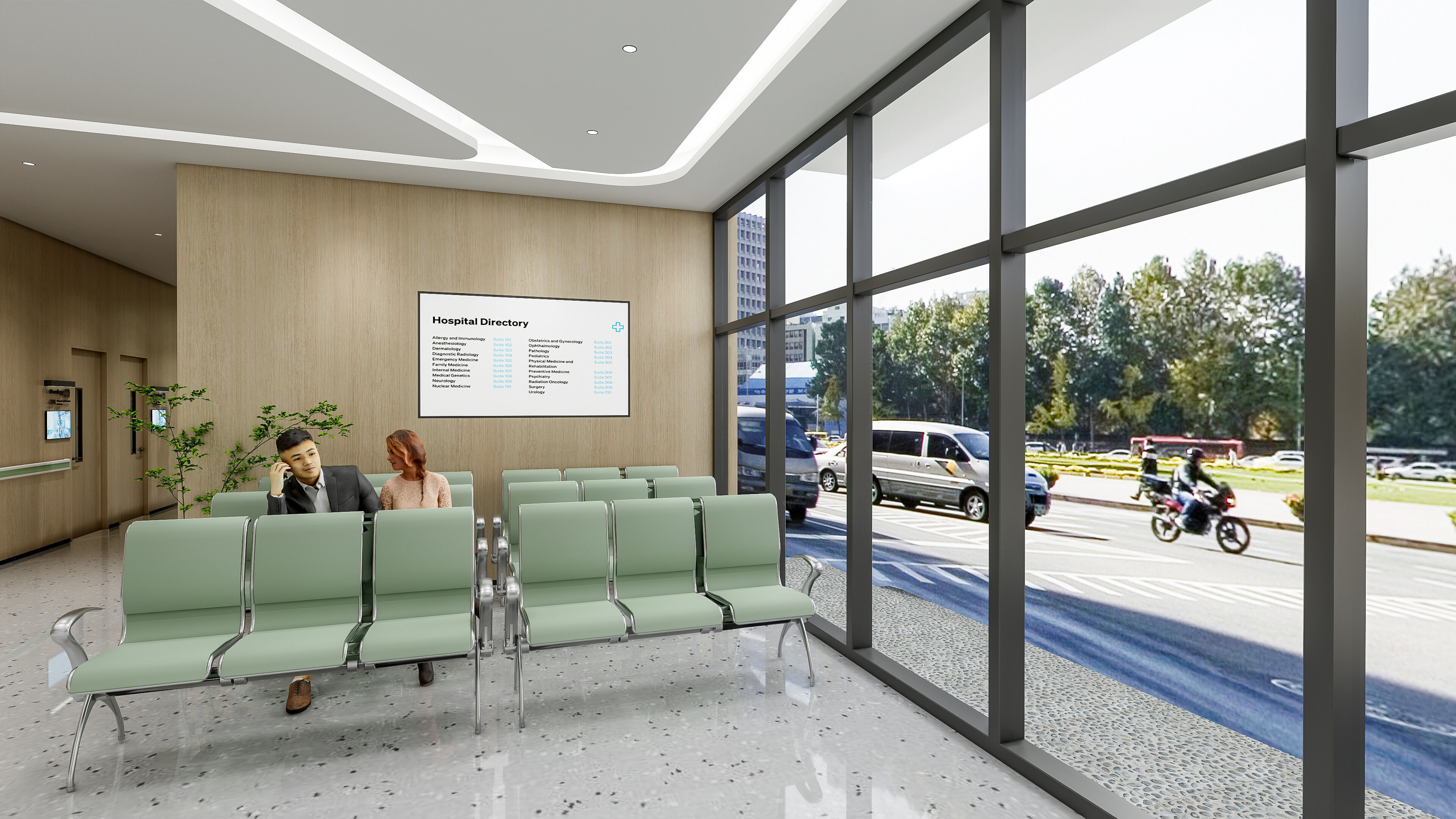 Hospital lobby reception hall 9 3D model_9