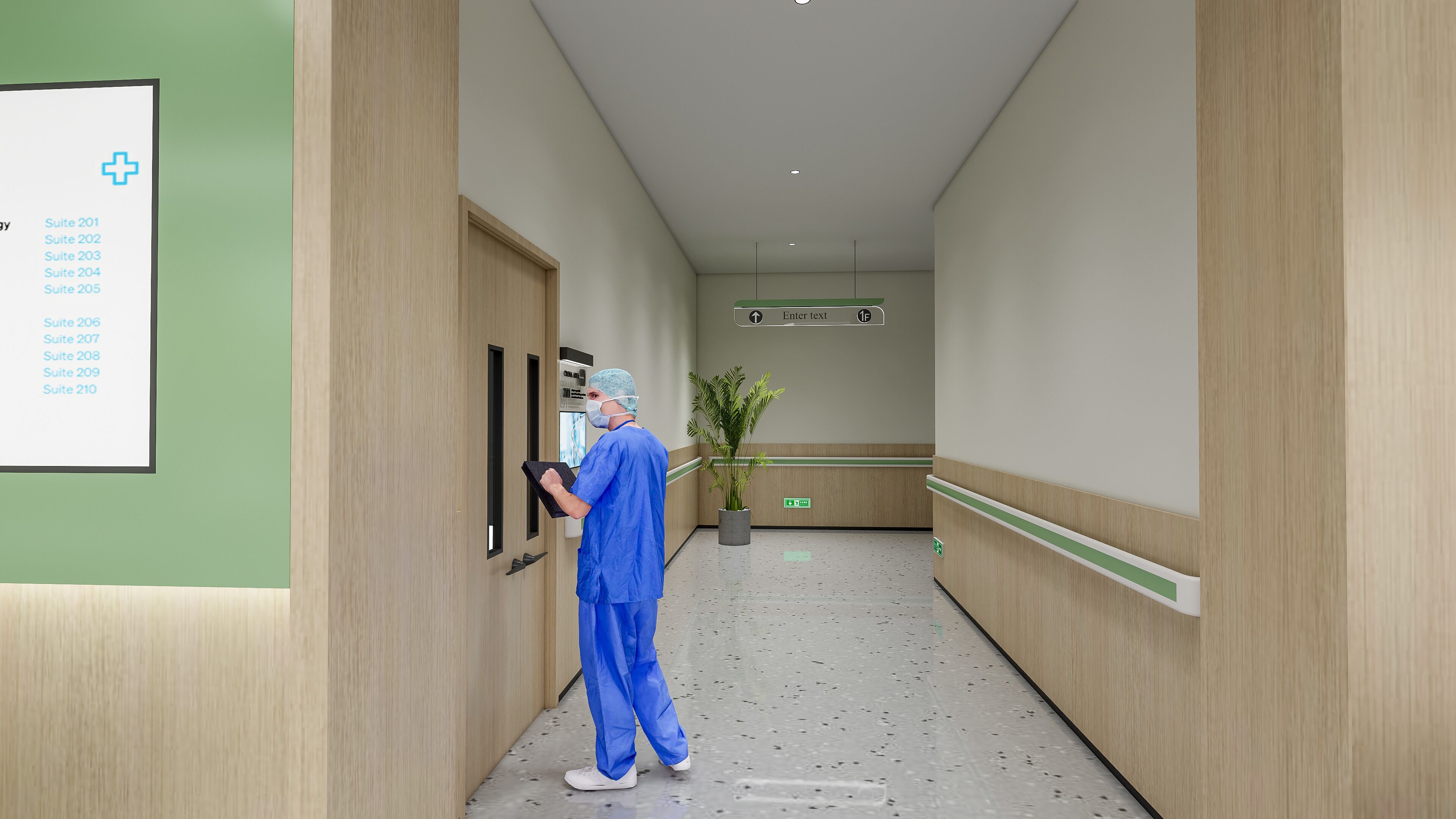 Hospital lobby reception hall 9 3D model_13