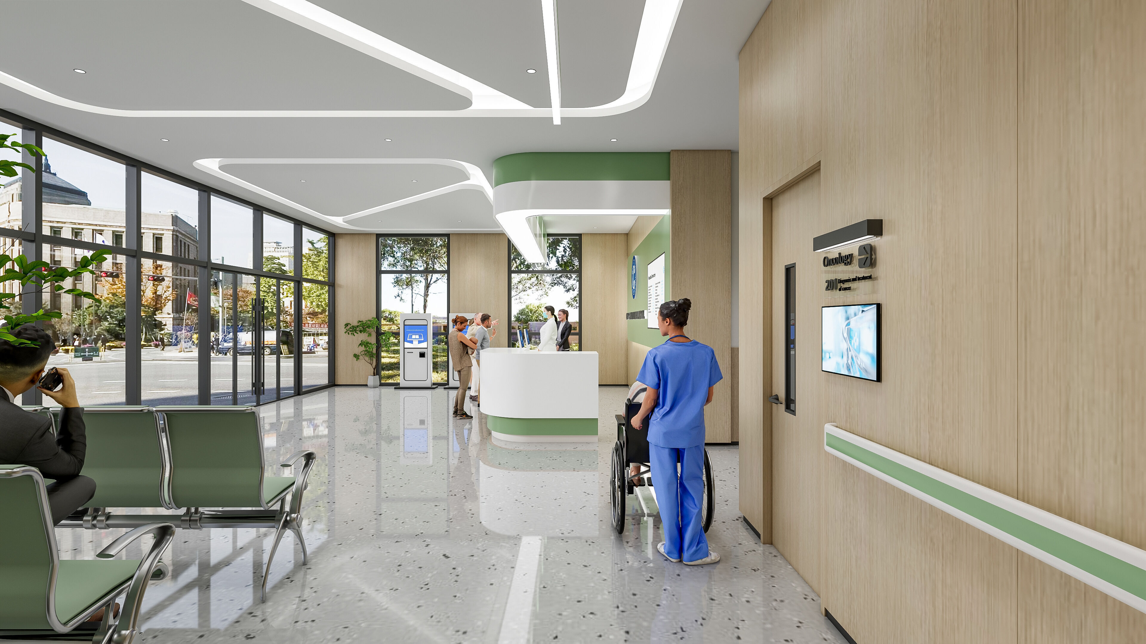 Hospital lobby reception hall 9 3D model_21