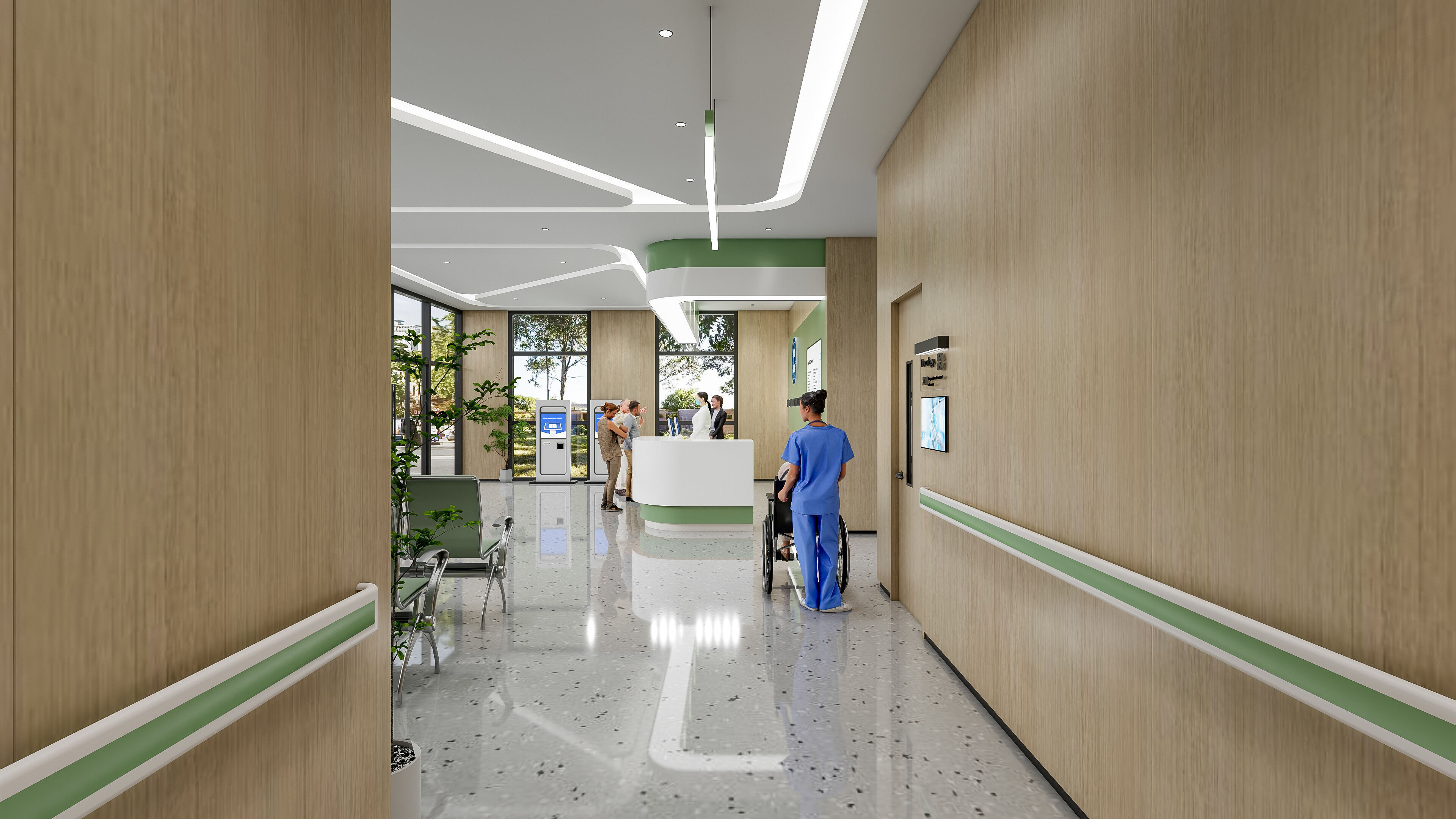 Hospital lobby reception hall 9 3D model_22