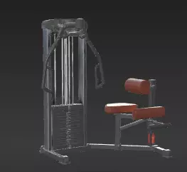 Detailed Gym Equipment 3D Model - Fitness Machine for Printing 3D print model_0