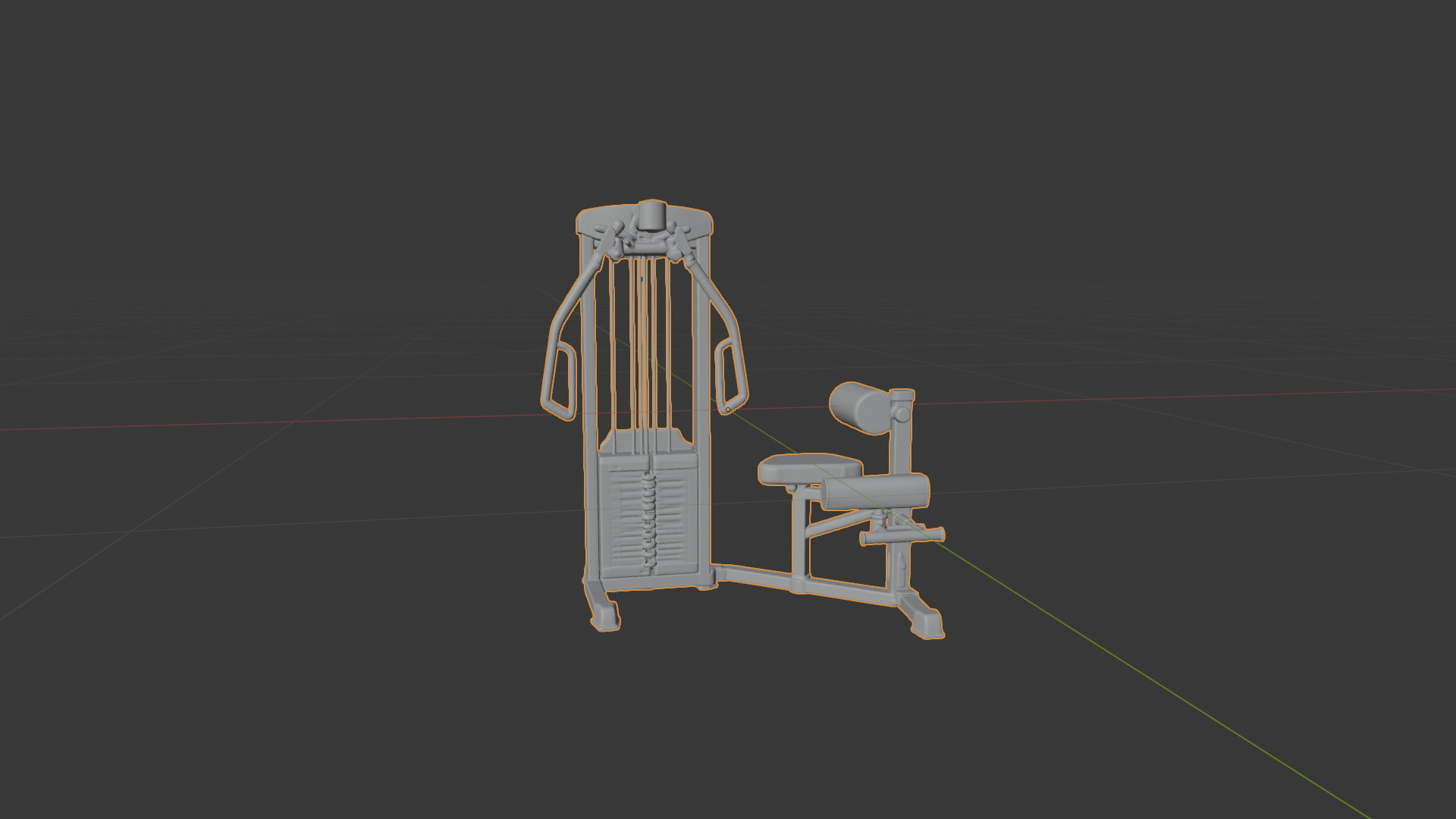 Detailed Gym Equipment 3D Model - Fitness Machine for Printing 3D print model_1