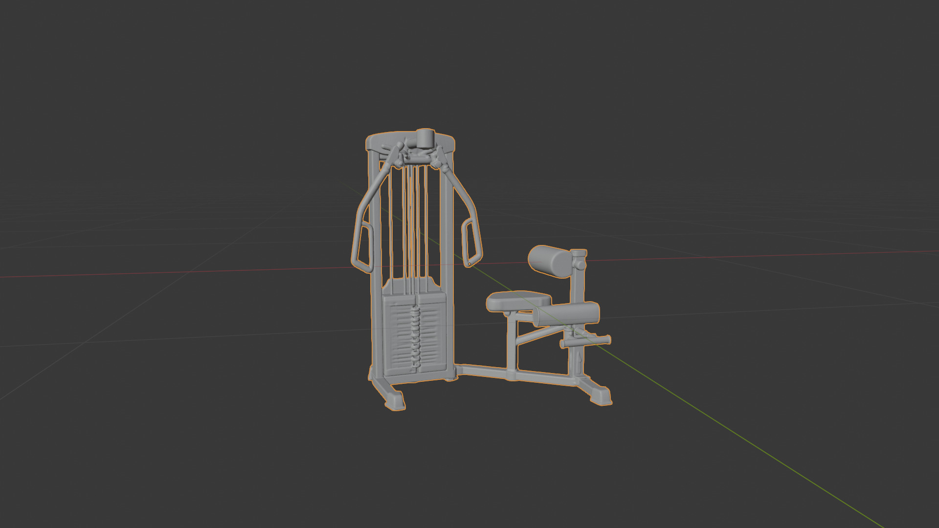 Detailed Gym Equipment 3D Model - Fitness Machine for Printing 3D print model_5