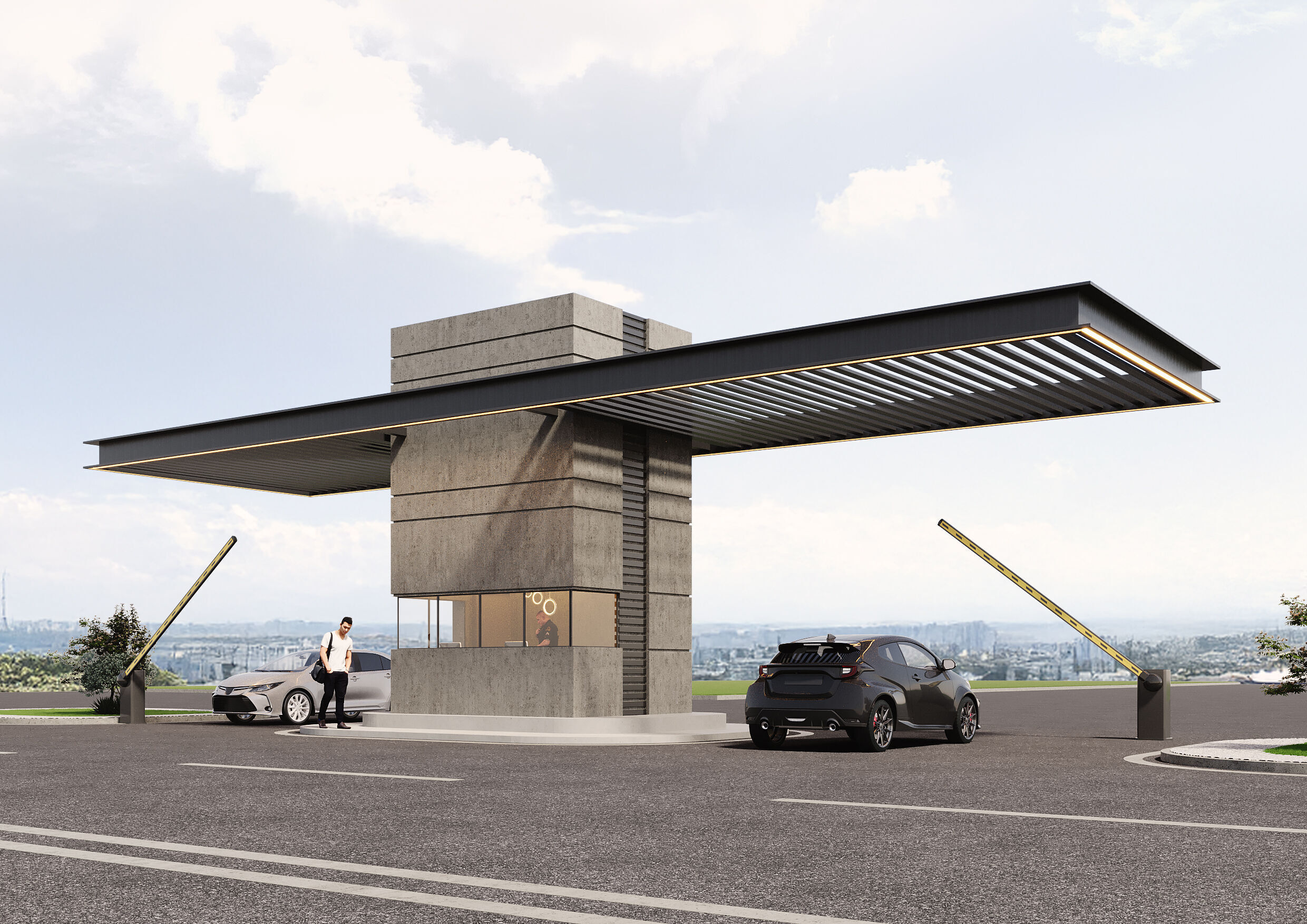 Security Booth 3D model_2