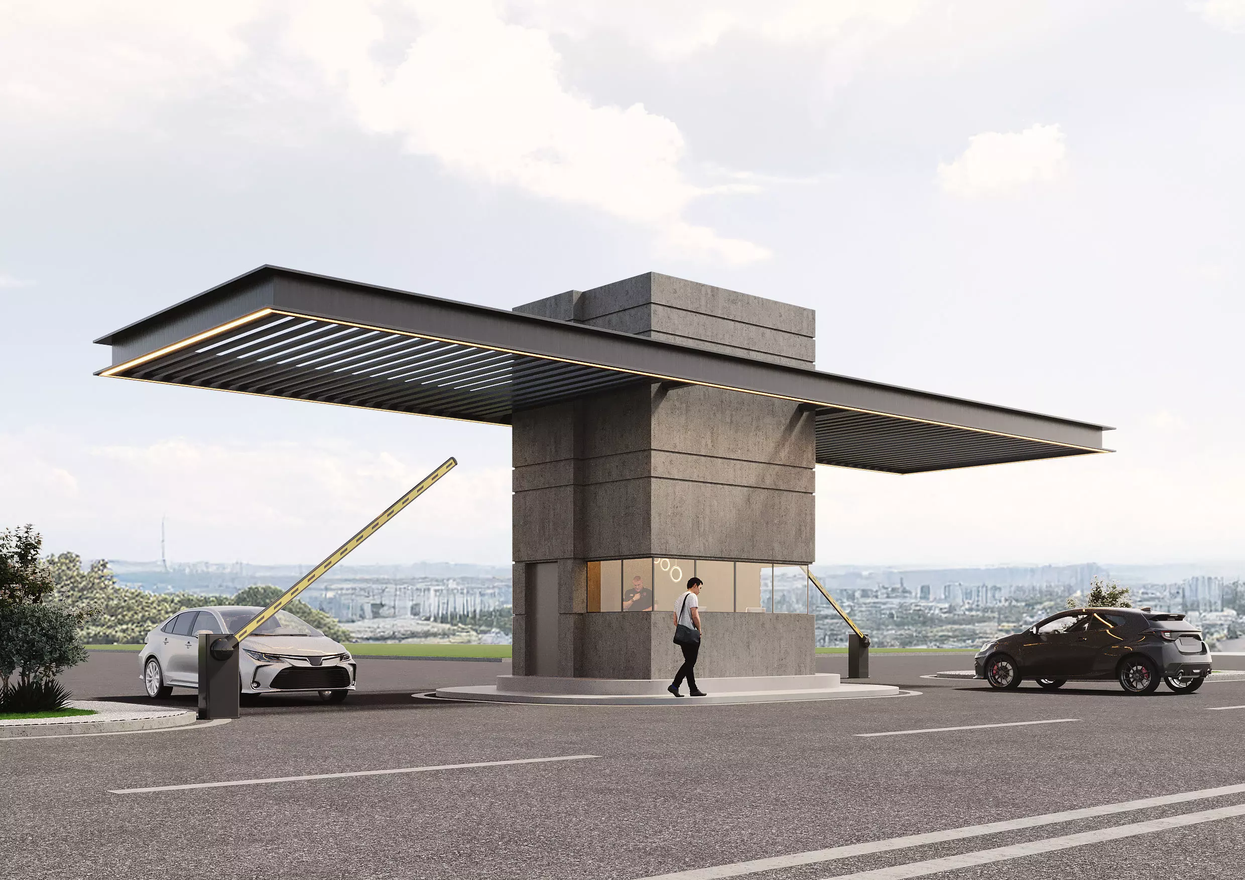 Security Booth 3D model_0