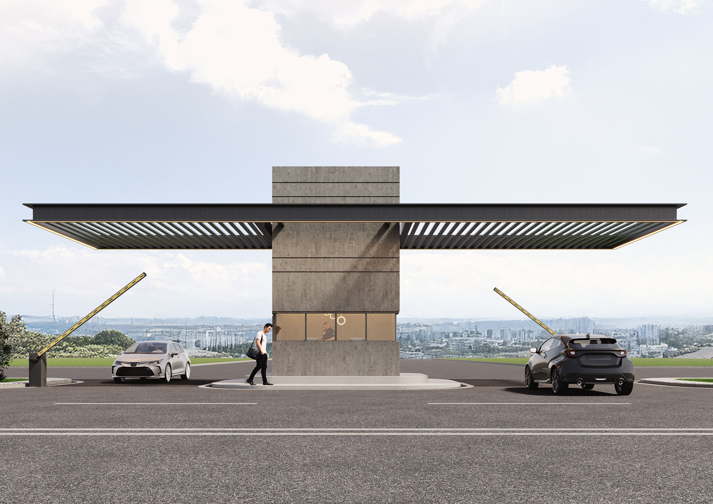 Security Booth 3D model_1