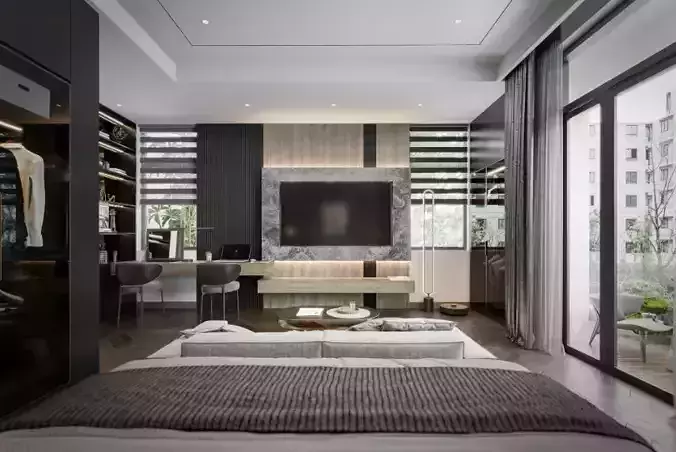 Master Bedroom Interior Model 3D model