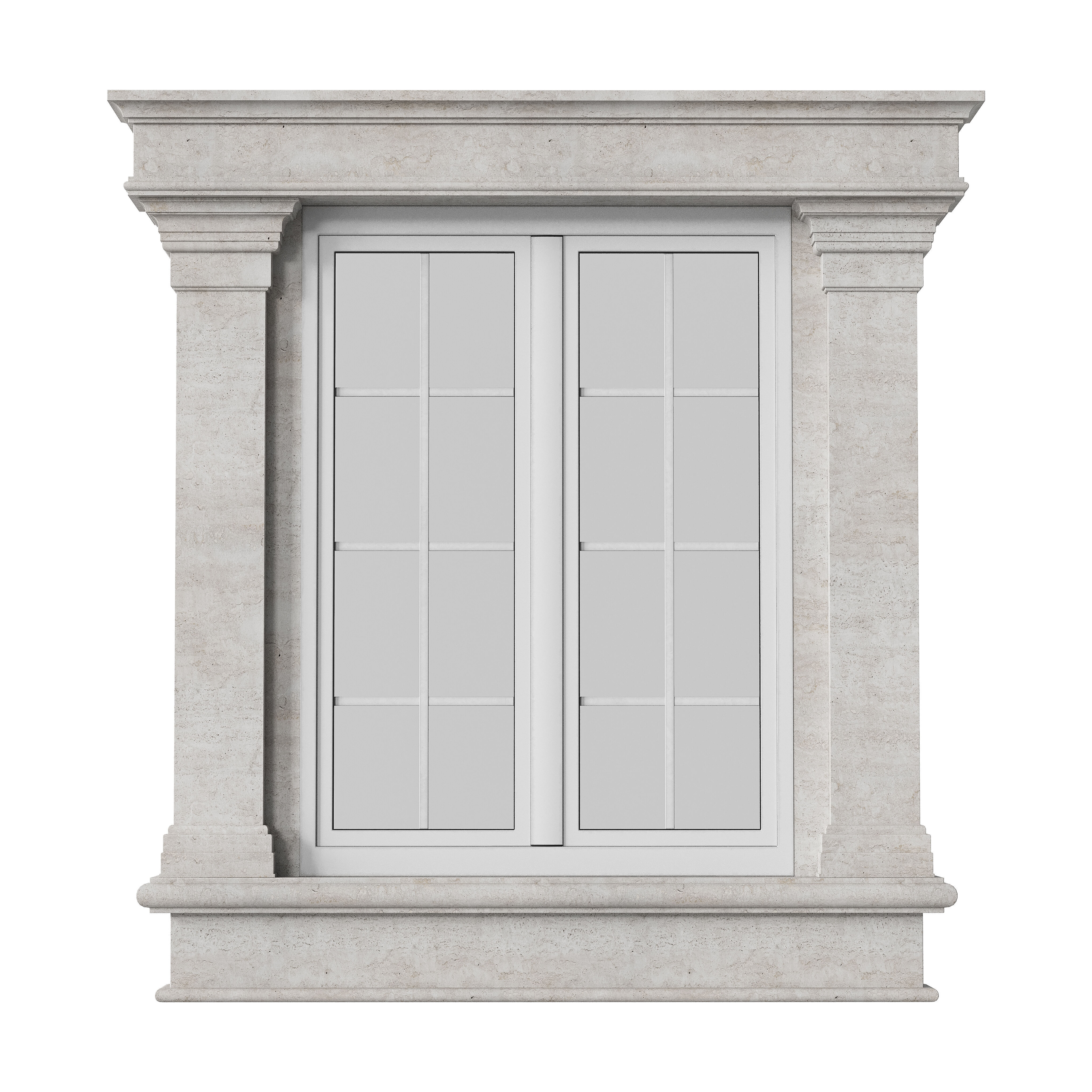 Architectural Classic Window 3D Model 6 3D model_1
