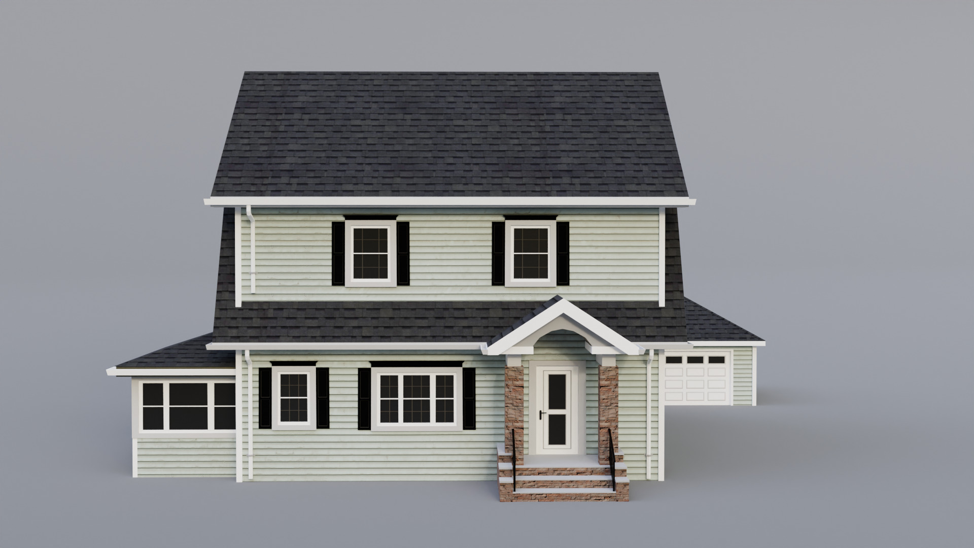 Low Poly House 26 Low-poly 3D model_1