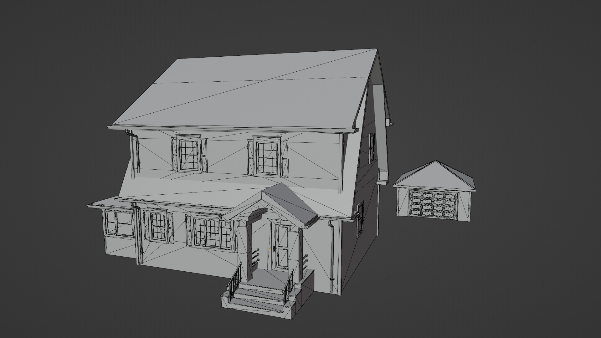 Low Poly House 26 Low-poly 3D model_8