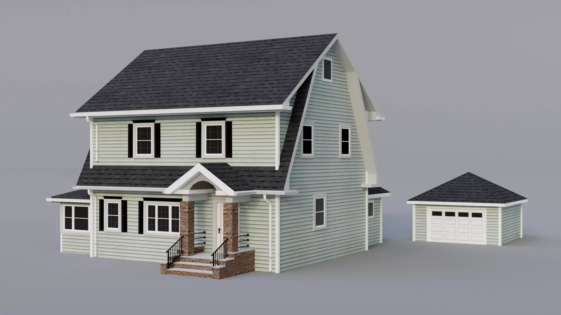 Low Poly House 26 Low-poly 3D model_0
