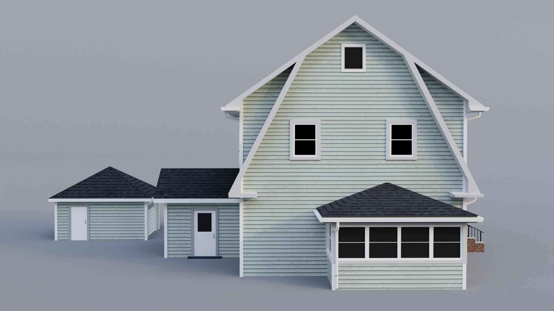Low Poly House 26 Low-poly 3D model_3
