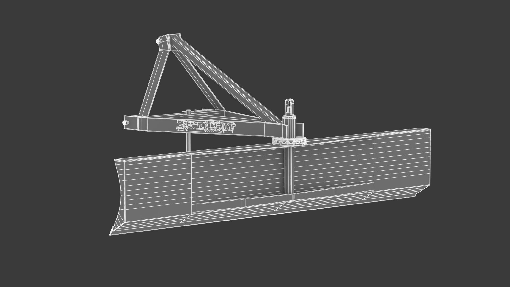 Soil Scraper GS 300 Ground Leveling Equipment 3D model_12