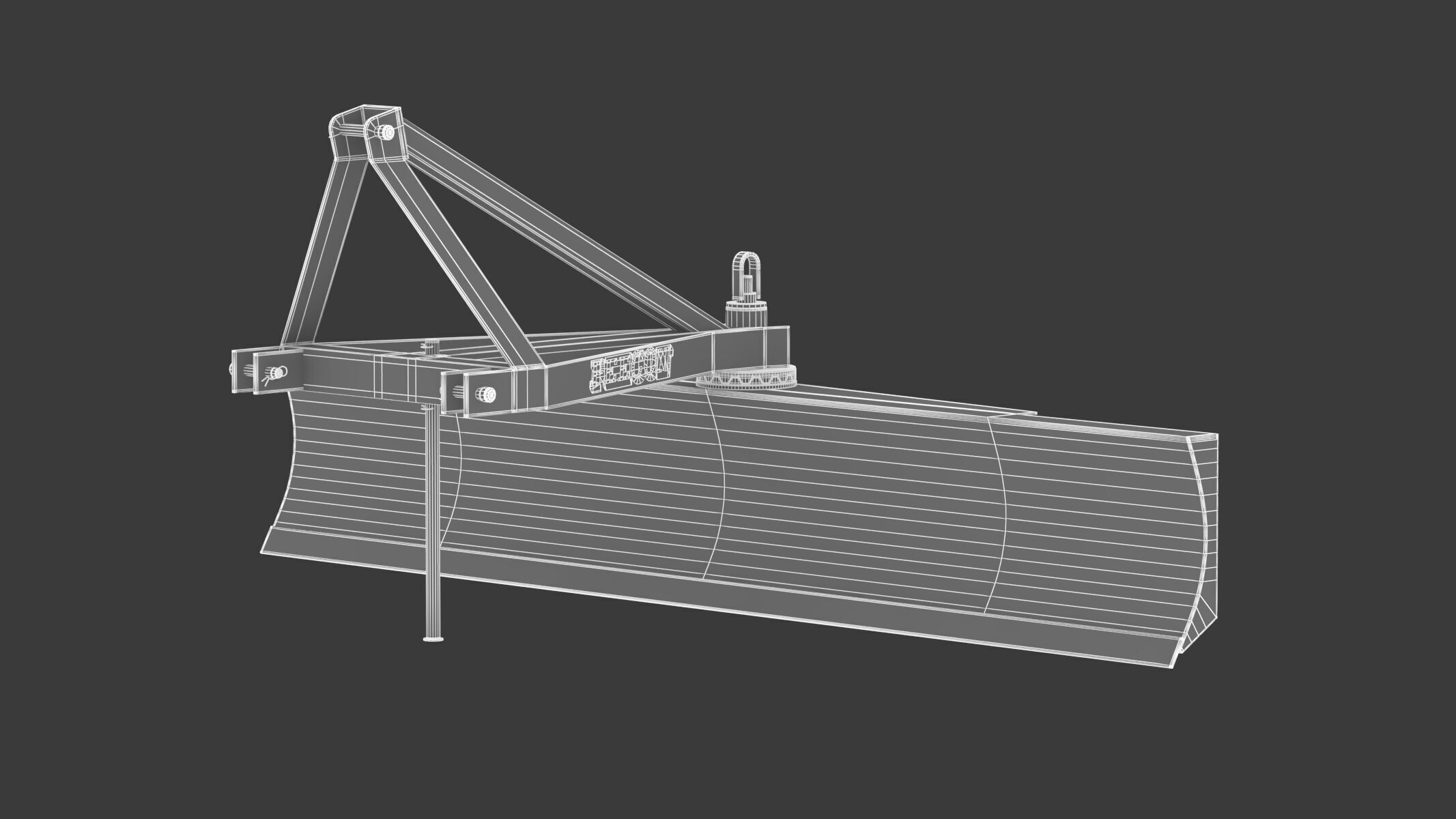 Soil Scraper GS 300 Ground Leveling Equipment 3D model_14