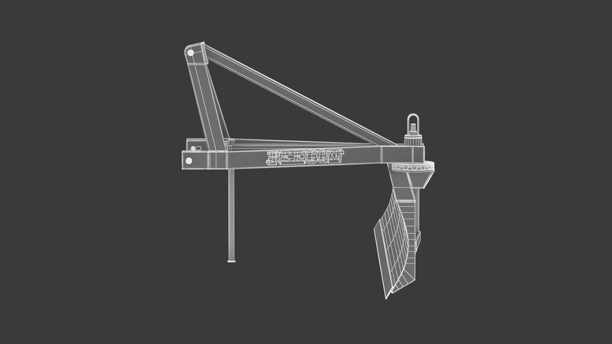Soil Scraper GS 300 Ground Leveling Equipment 3D model_13