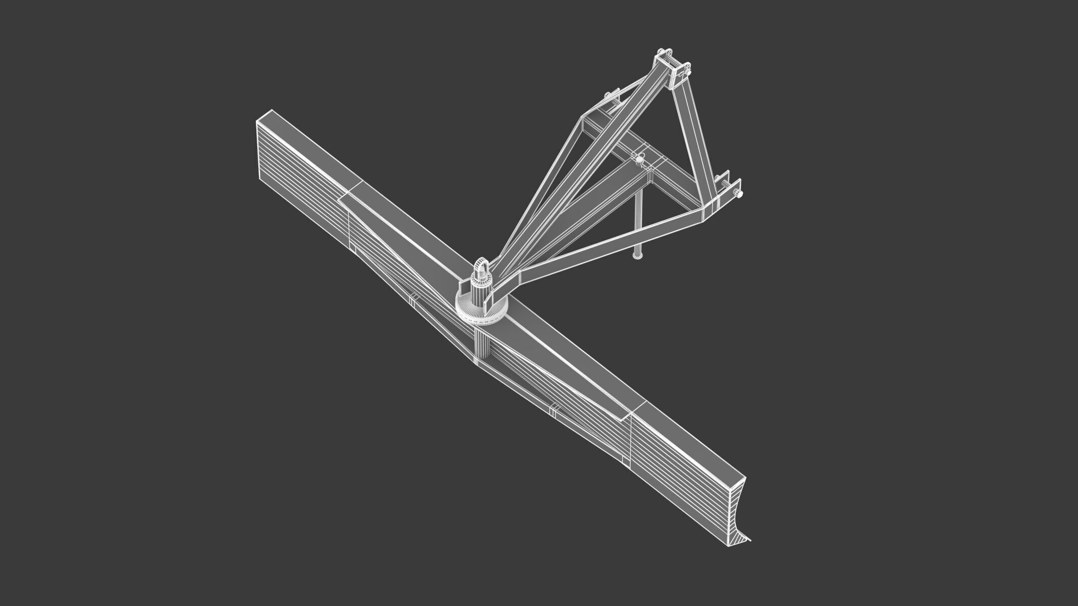 Soil Scraper GS 300 Ground Leveling Equipment 3D model_18