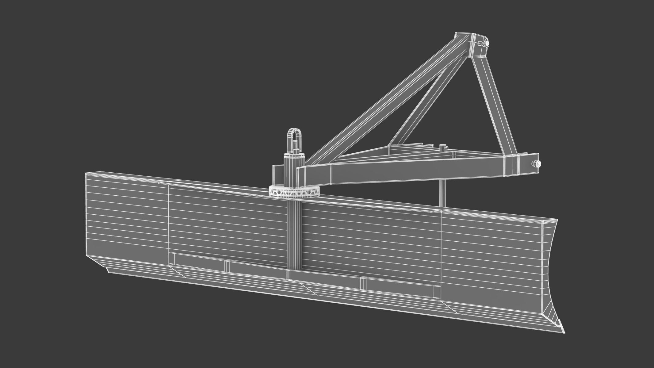 Soil Scraper GS 300 Ground Leveling Equipment 3D model_10