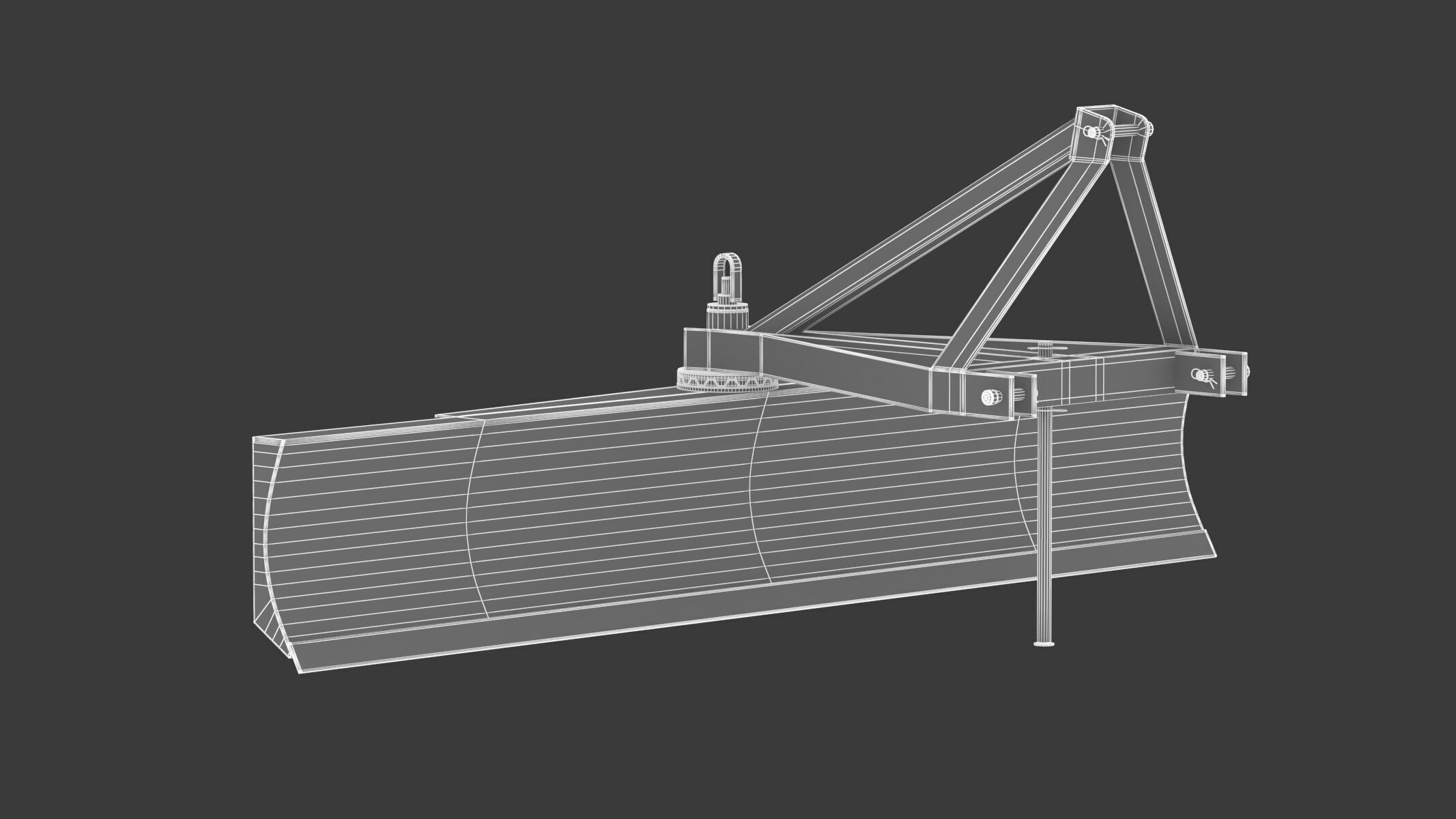 Soil Scraper GS 300 Ground Leveling Equipment 3D model_16