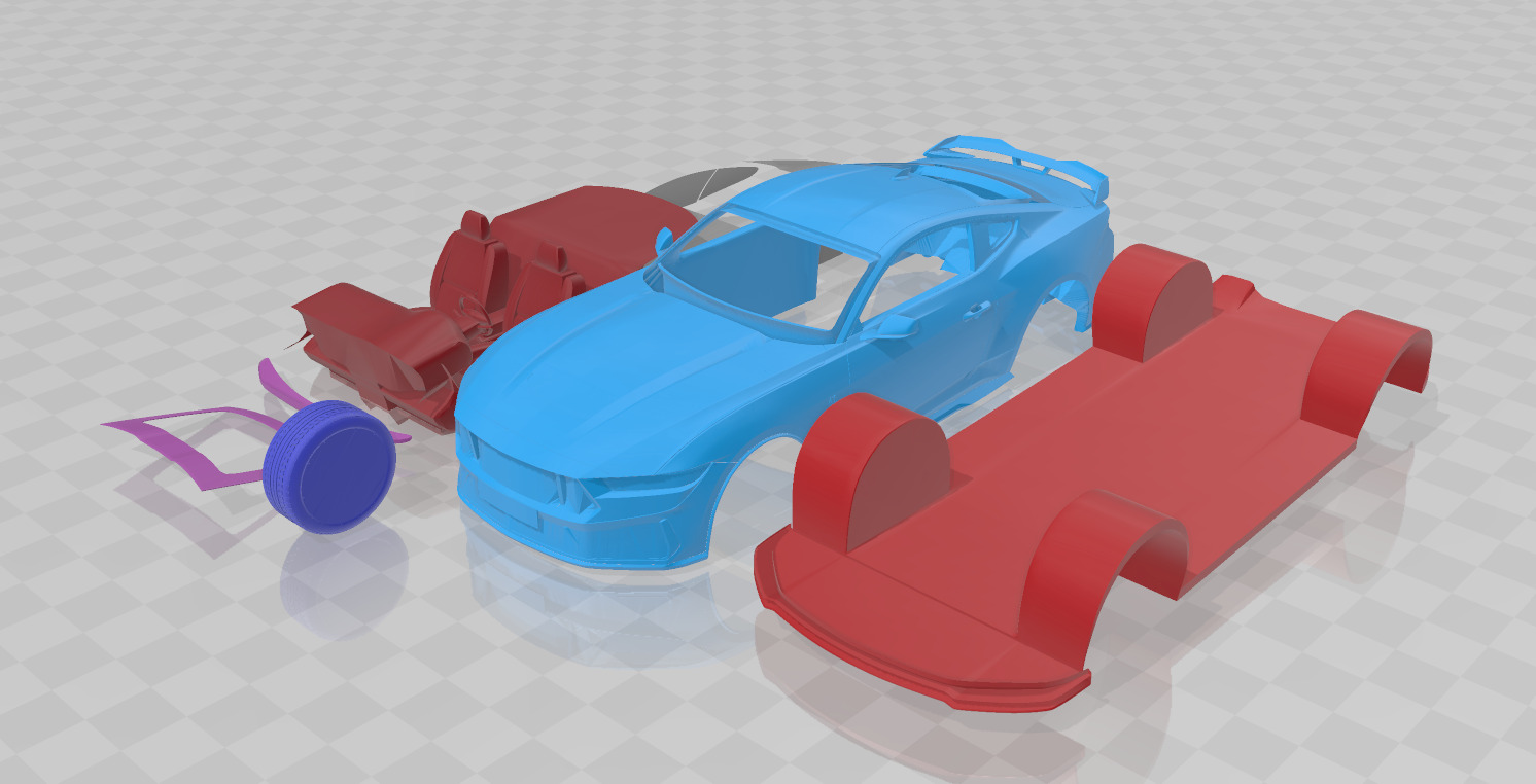 Mustang Dark Horse 2024  - 3D Printable Car 3D print model_1