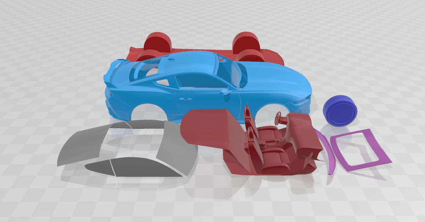 Mustang Dark Horse 2024  - 3D Printable Car 3D print model_5