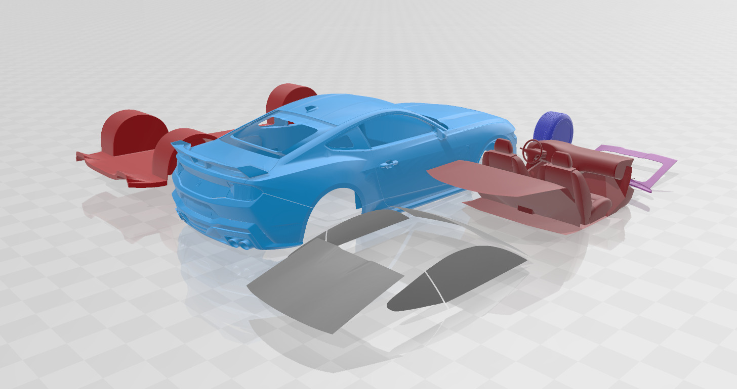 Mustang Dark Horse 2024  - 3D Printable Car 3D print model_4