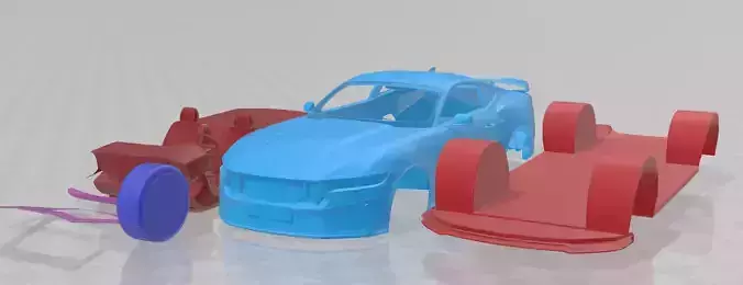 Mustang Dark Horse 2024  - 3D Printable Car