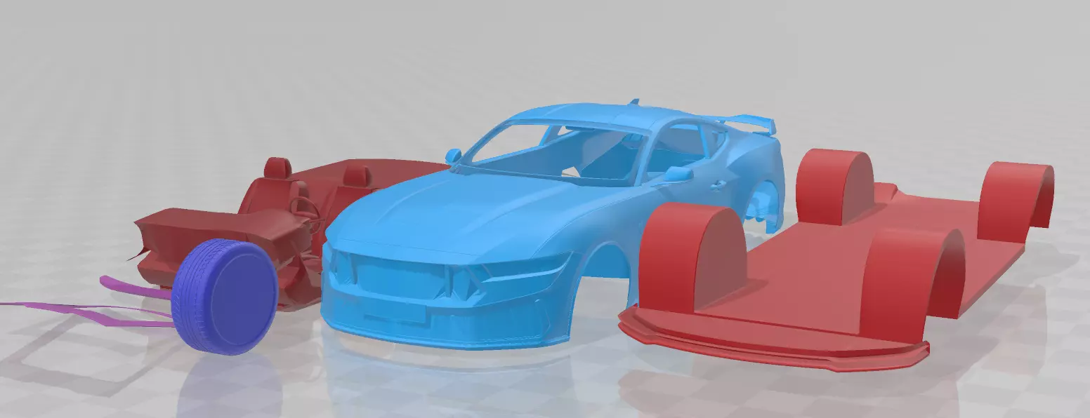 Mustang Dark Horse 2024  - 3D Printable Car 3D print model_0