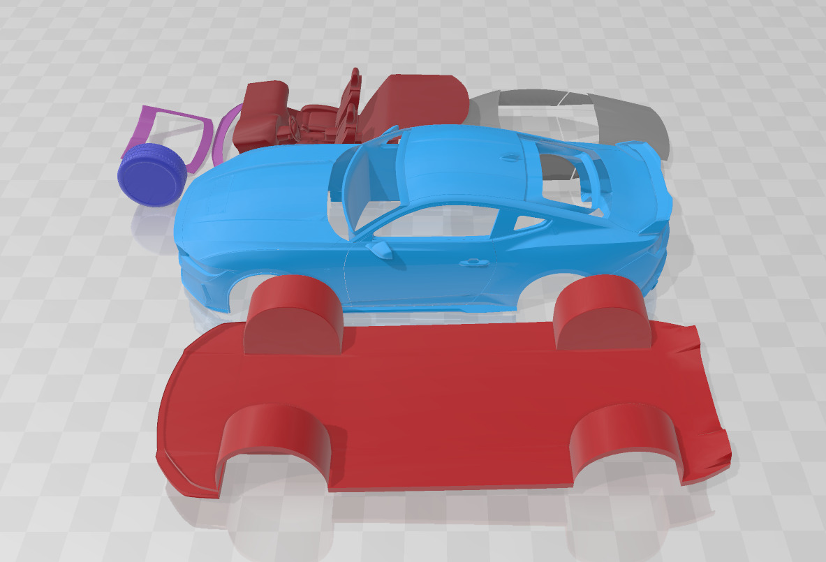 Mustang Dark Horse 2024  - 3D Printable Car 3D print model_2