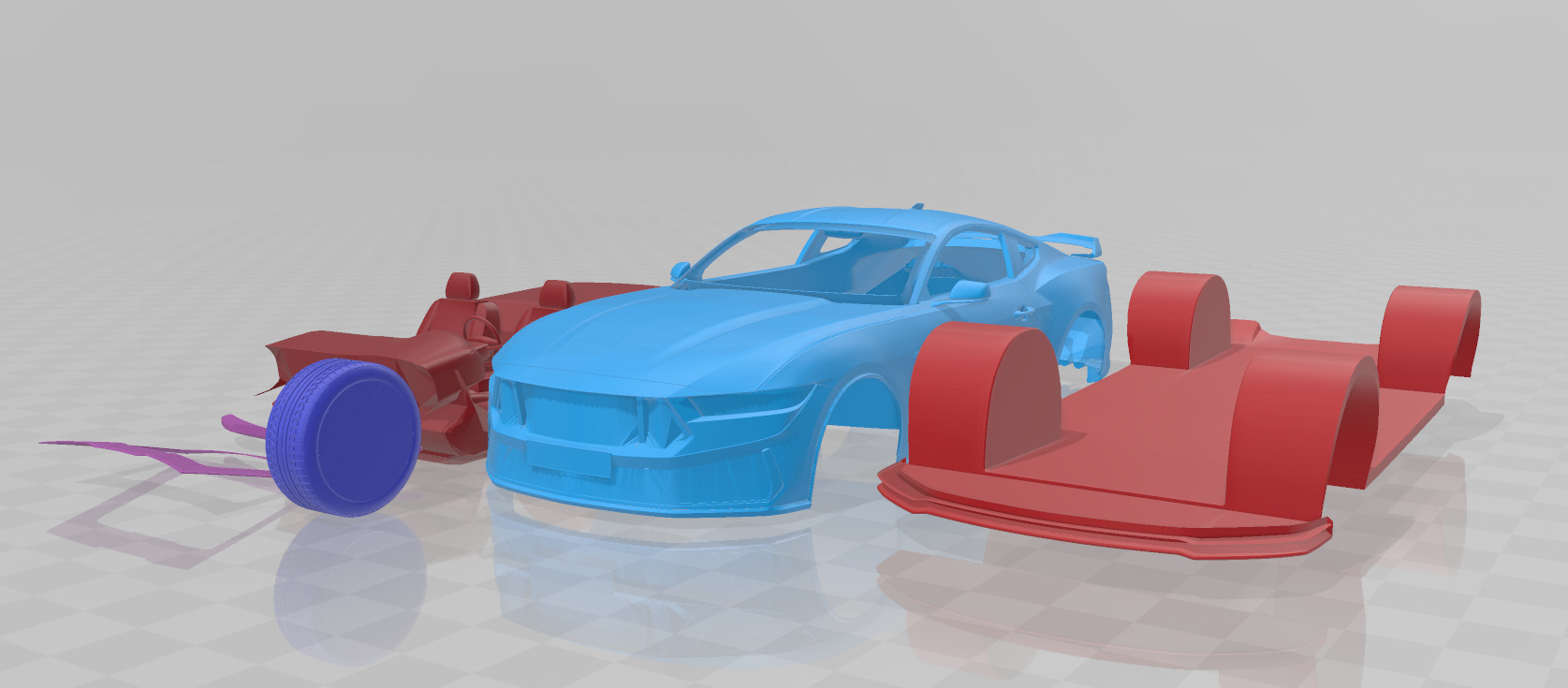 Mustang Dark Horse 2024  - 3D Printable Car 3D print model_8