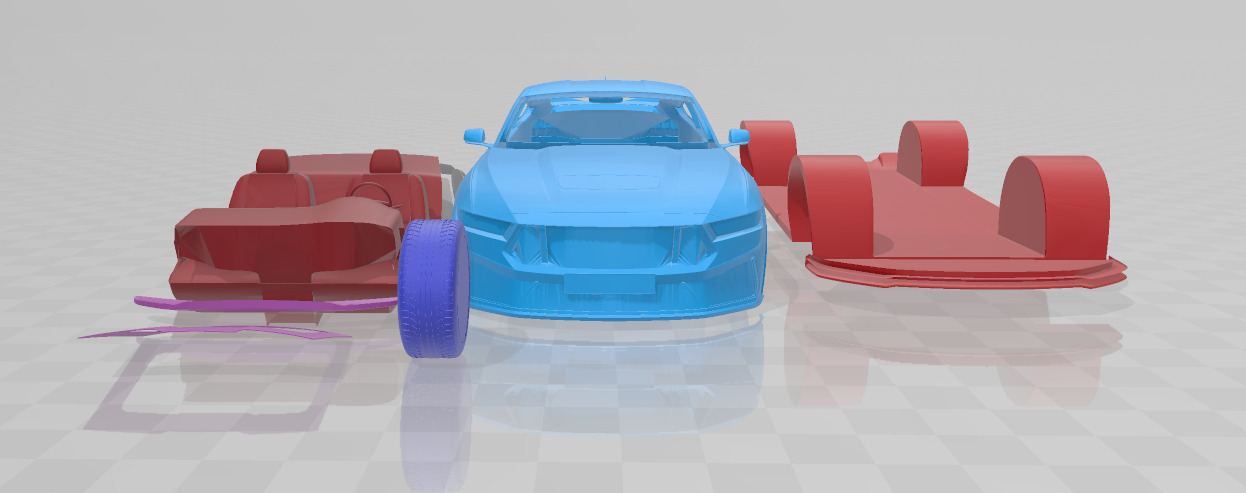 Mustang Dark Horse 2024  - 3D Printable Car 3D print model_7