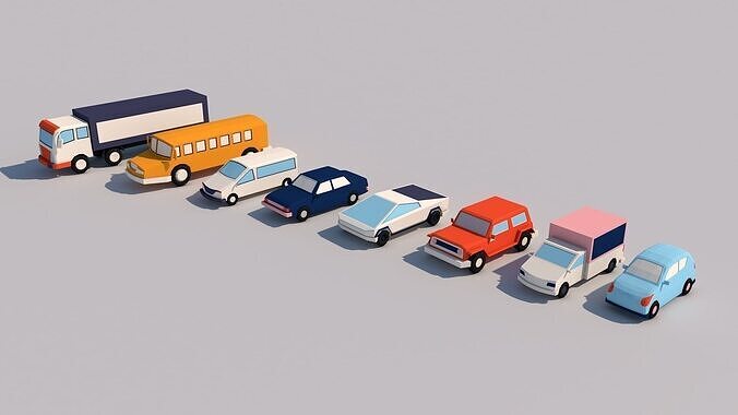 cars low poly  Free low-poly 3D model