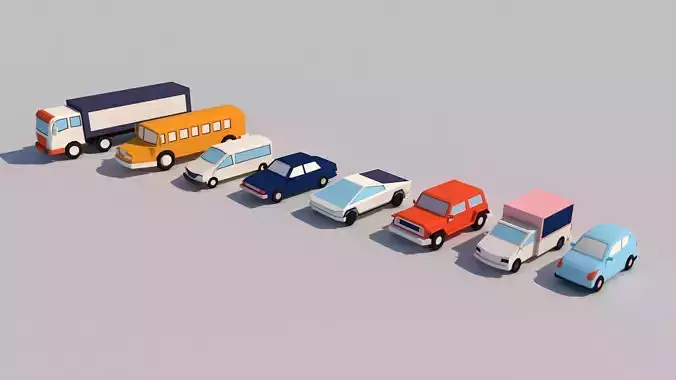 cars low poly 