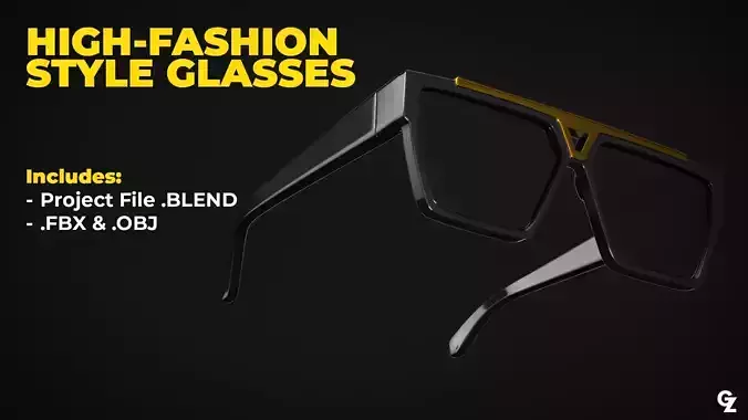 Louis Vuitton Evidence 2025 Style Sunglasses Blend FBX 3D model