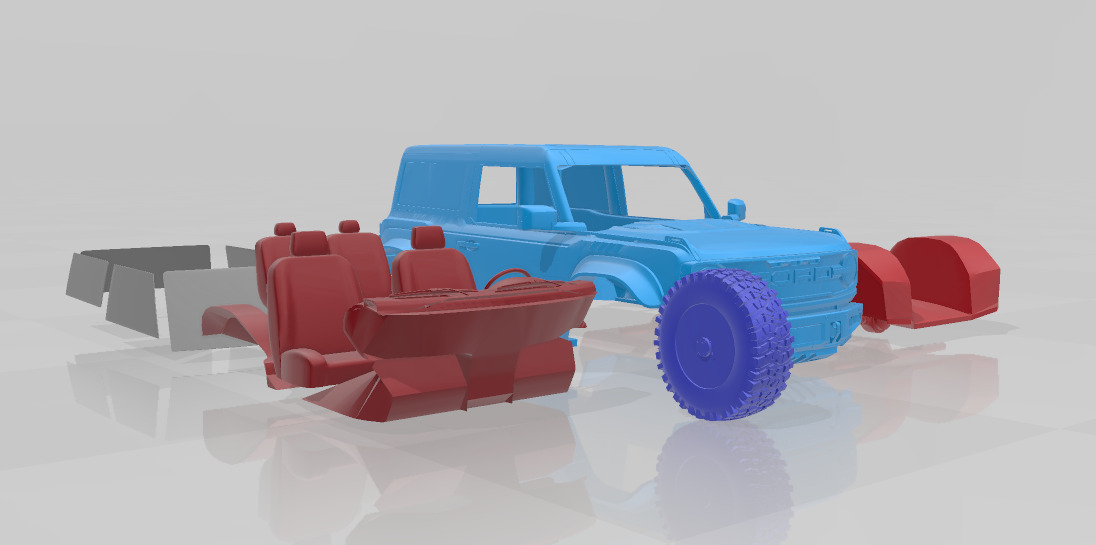 Bronco Two - Door 2022 - 3D Printable Model  3D print model_4