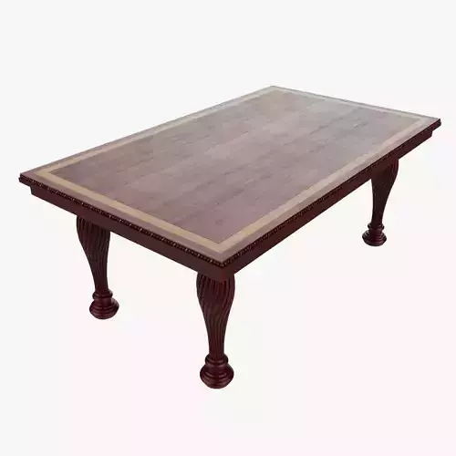 Vintage Wooden Table 3D model