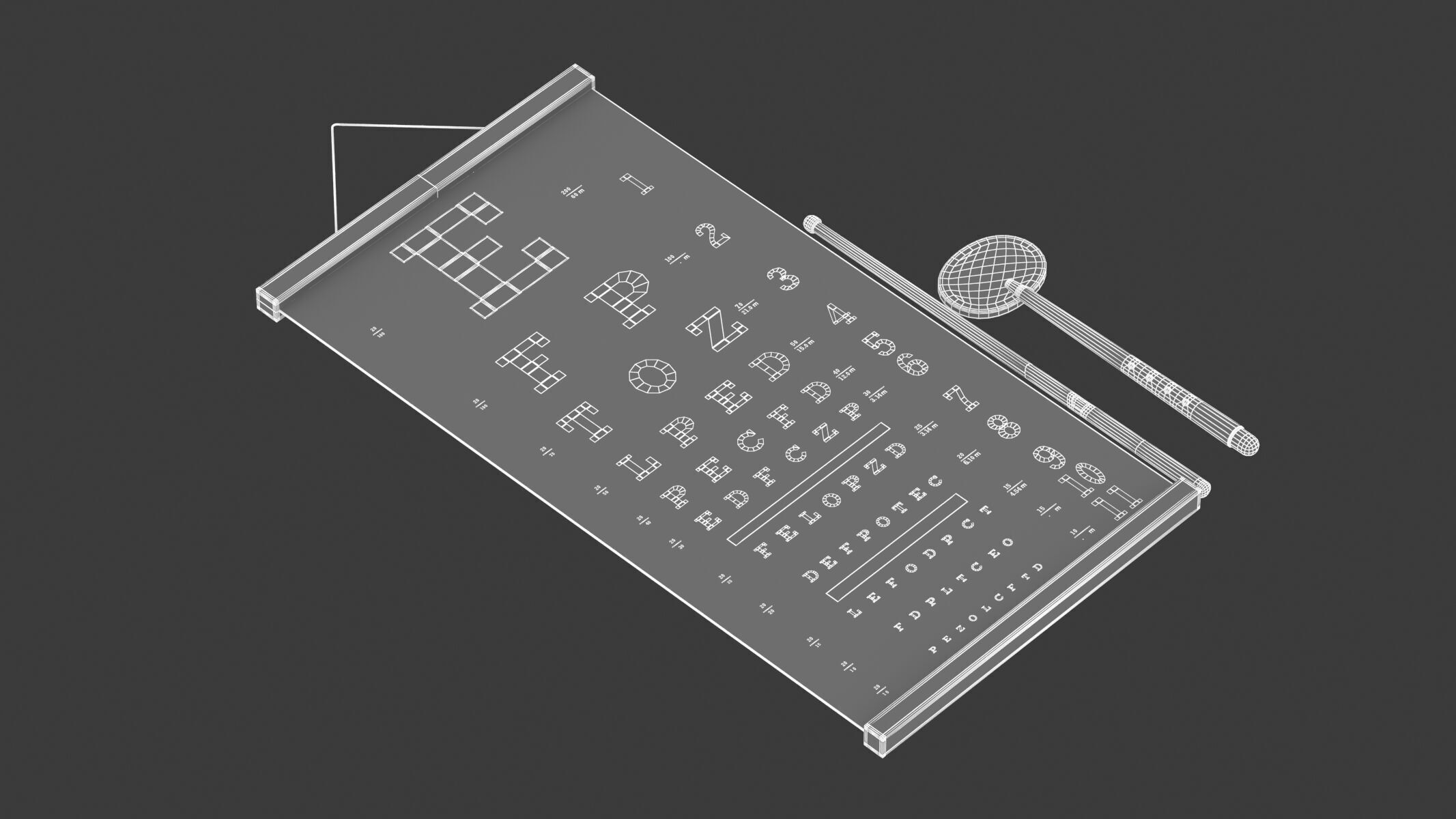 Medical Eye Chart 3D model_7