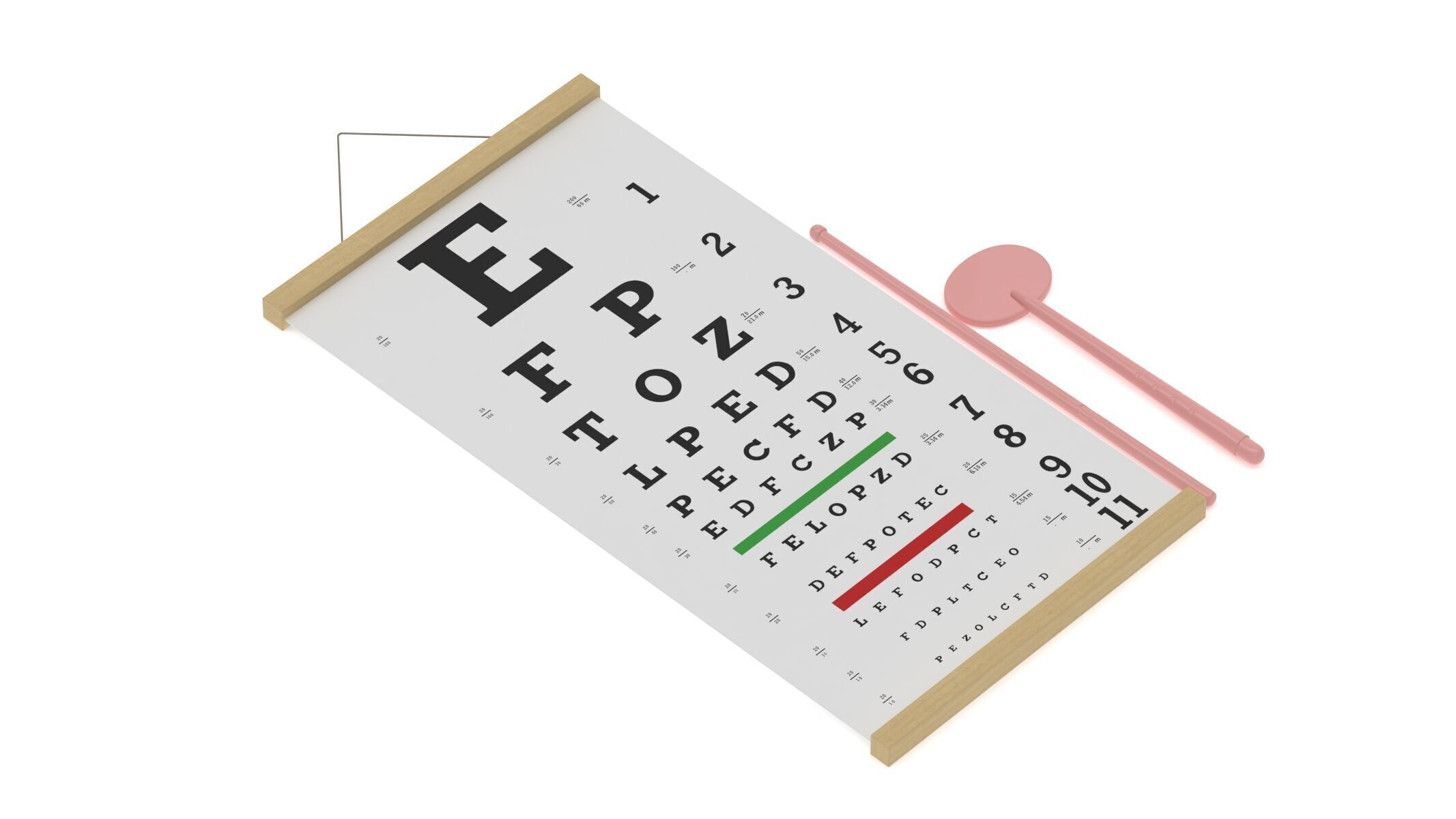 Medical Eye Chart 3D model_2