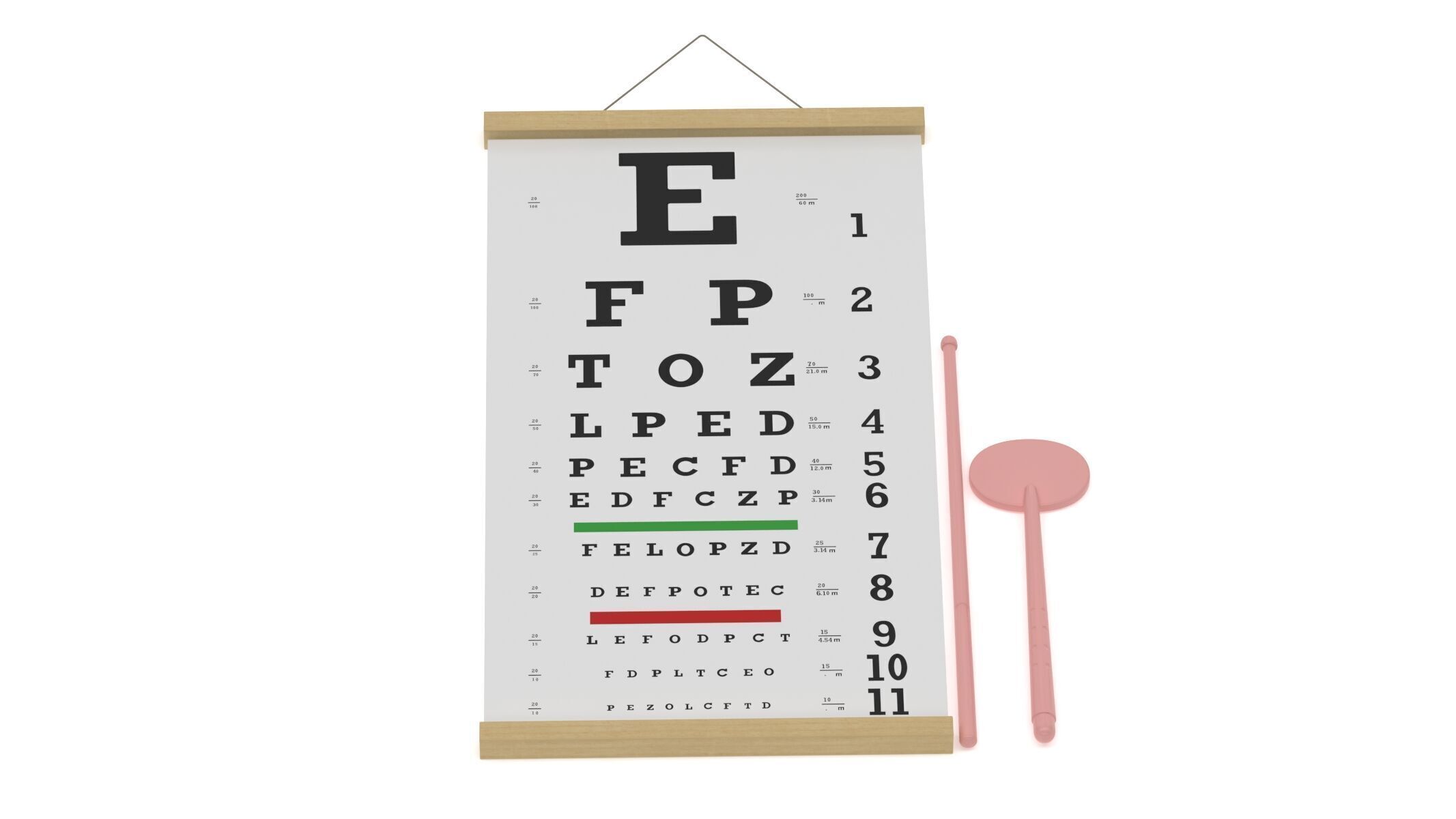 Medical Eye Chart 3D model_1