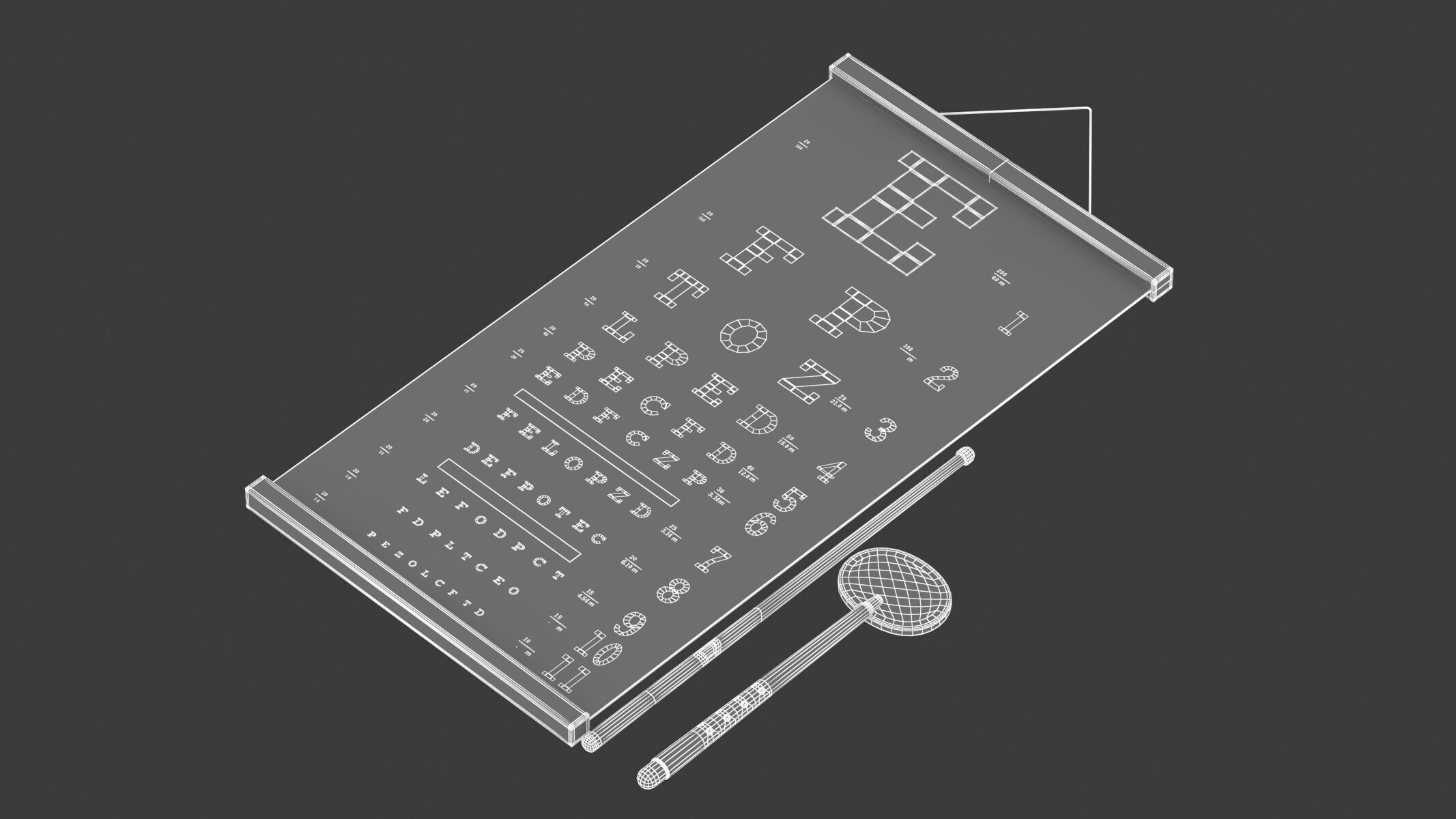 Medical Eye Chart 3D model_5