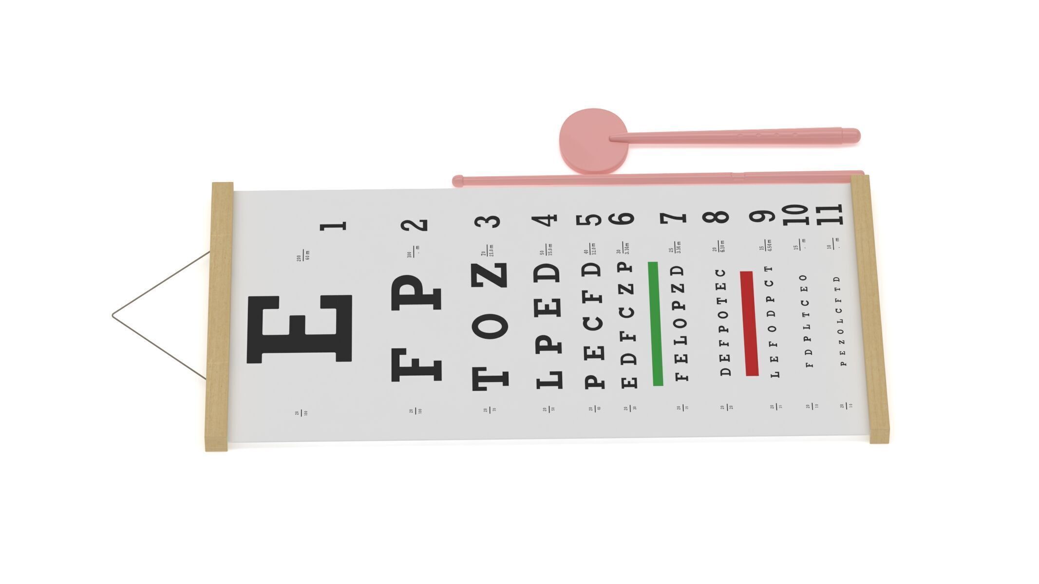 Medical Eye Chart 3D model_4